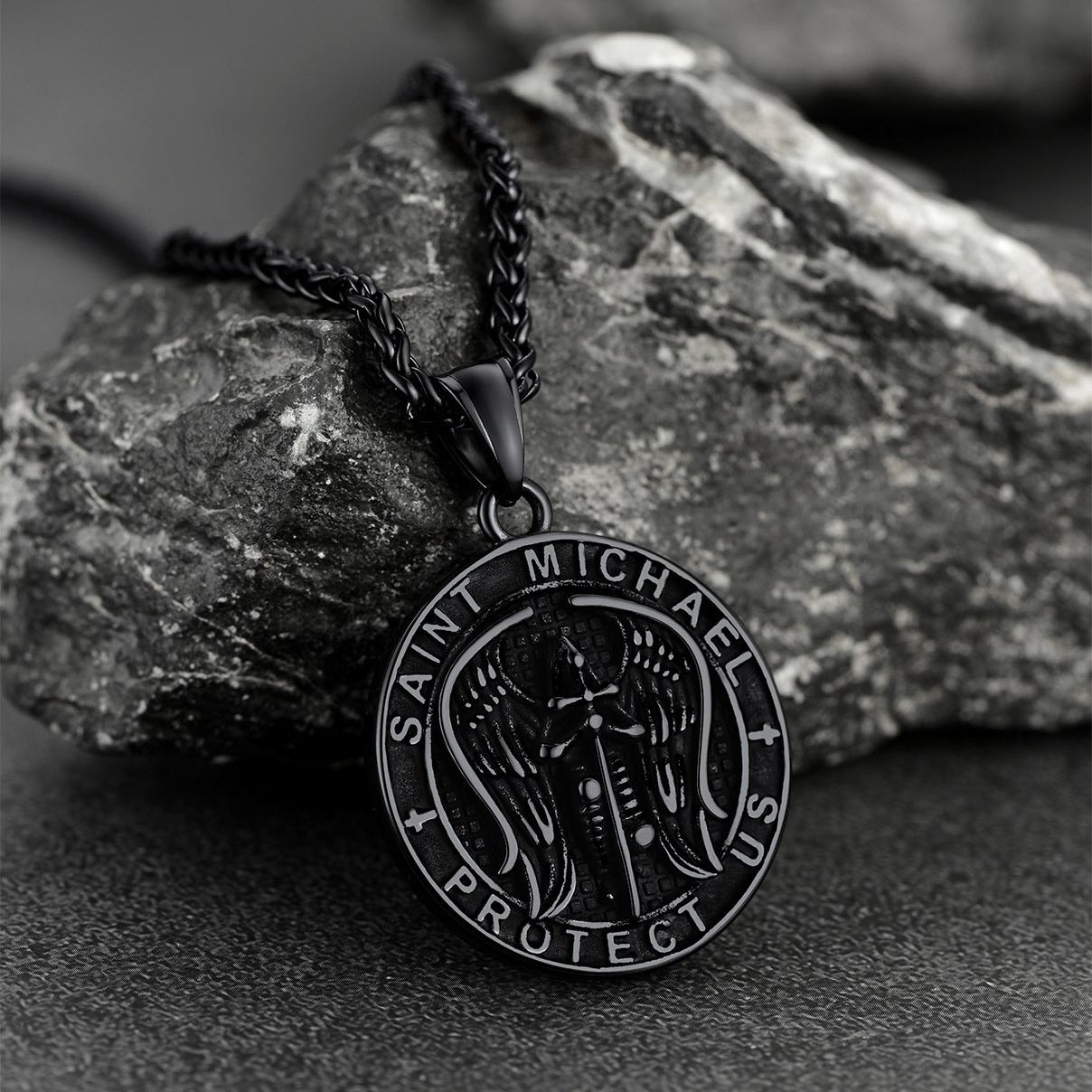 Angel Wing Stainless Steel Pendant Necklace for Men