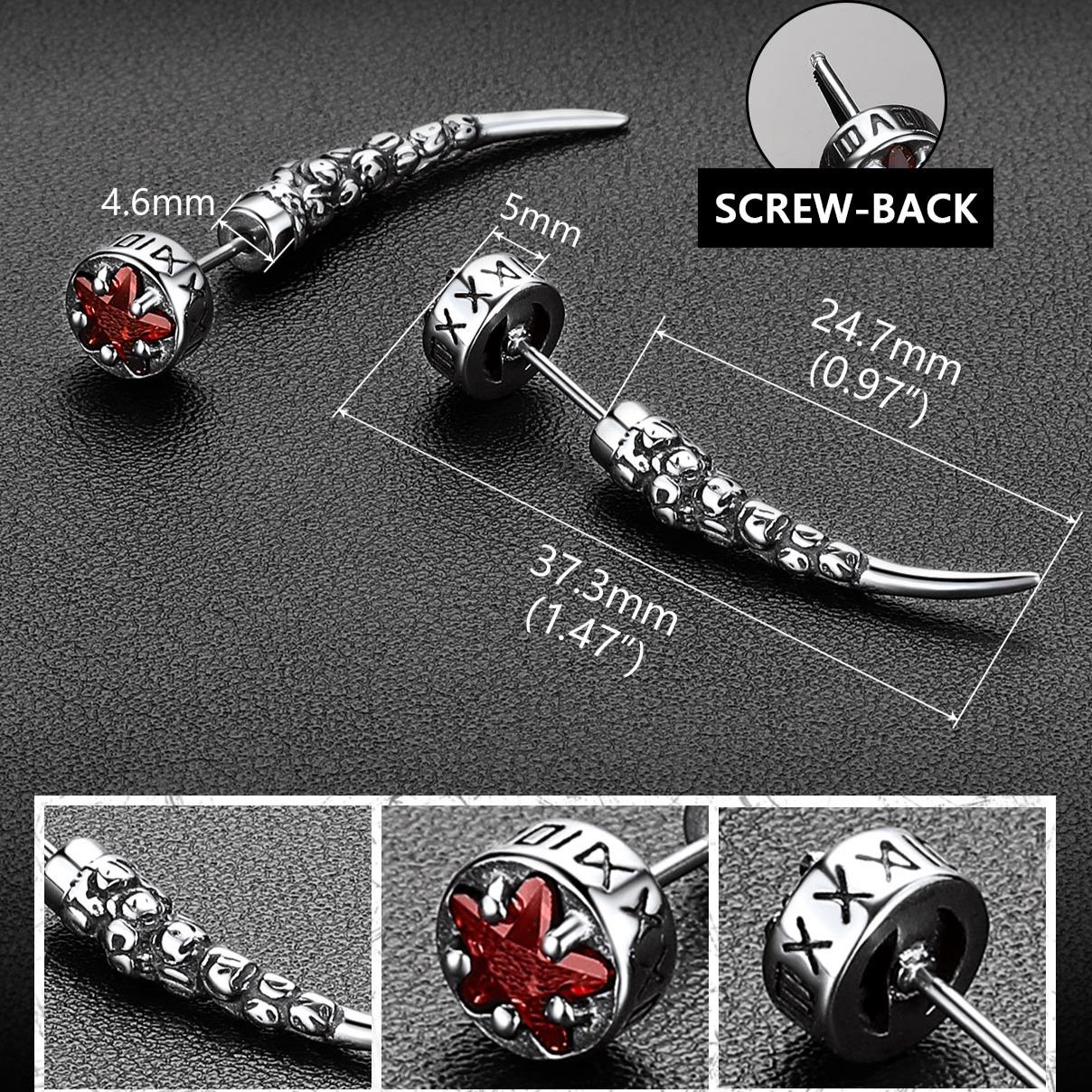 Viking Nordic Punk Studs Earrings For Him&Her
