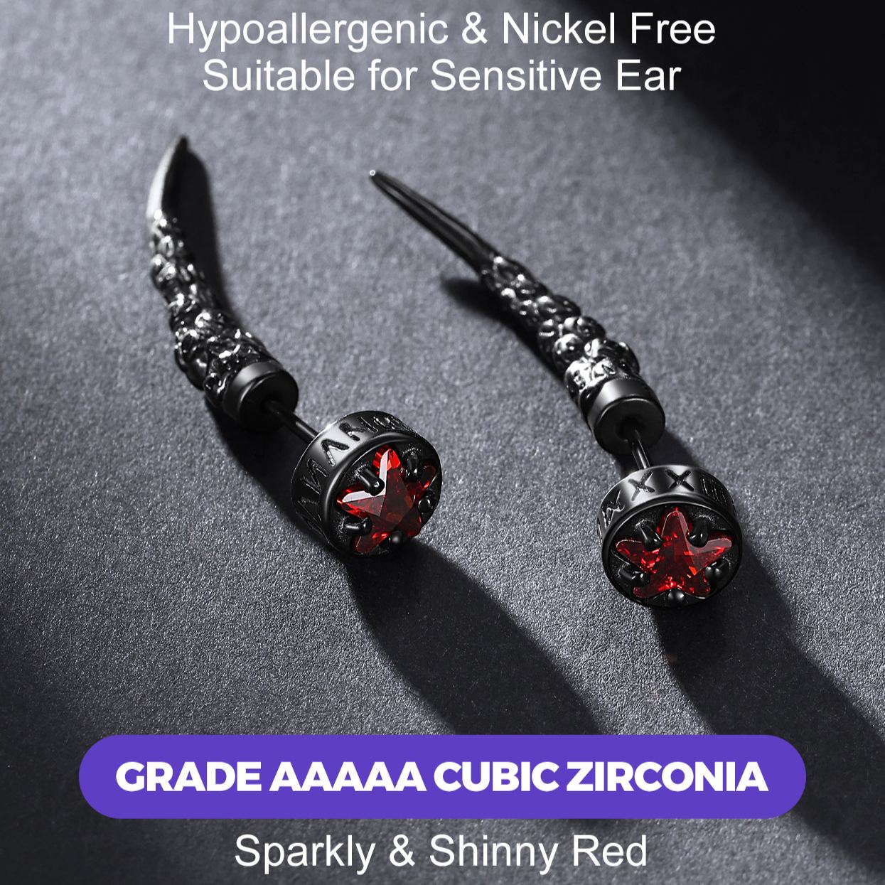 Viking Nordic Punk Studs Earrings For Him&Her