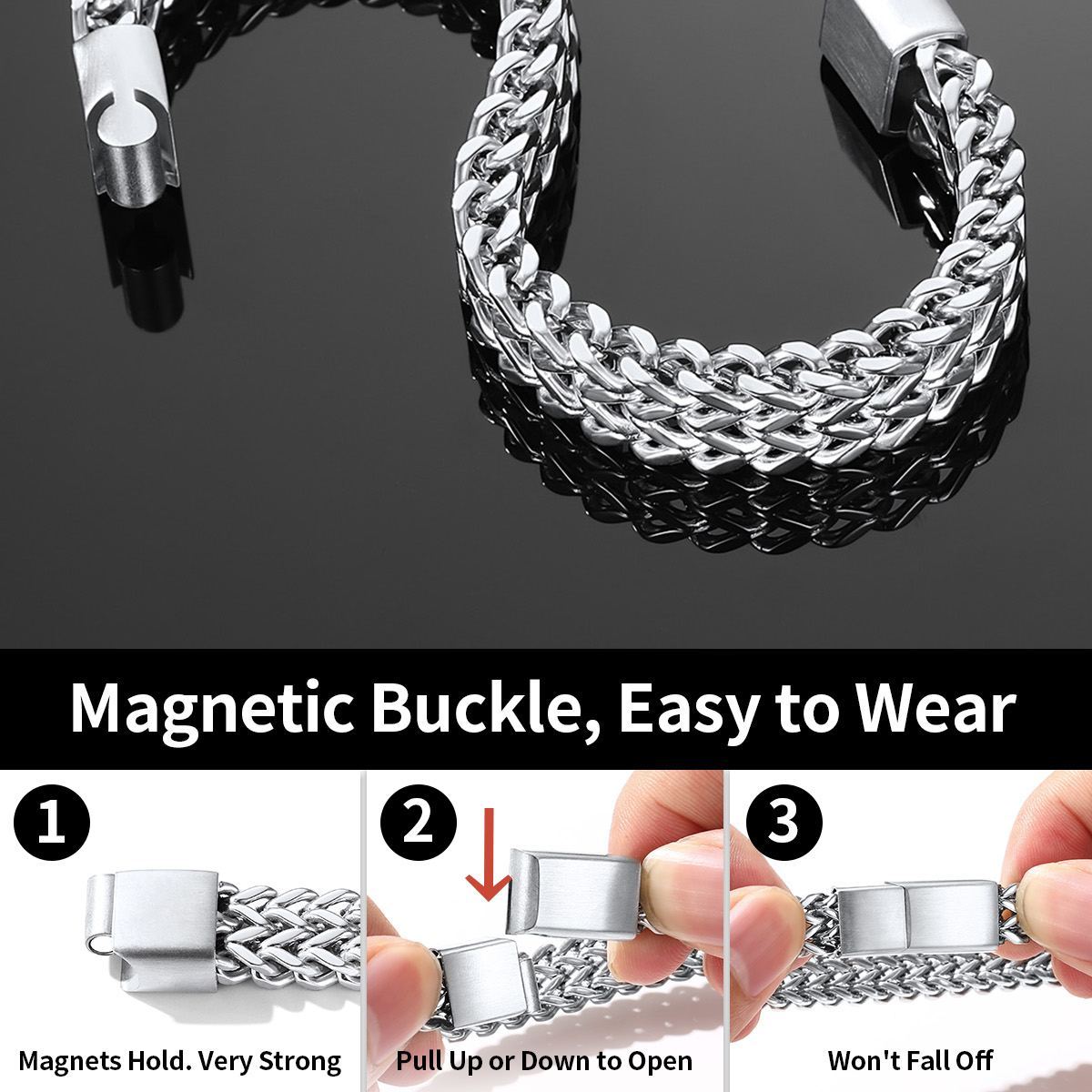 How to Open the Clasp with Franco Curb Chain Bracelet