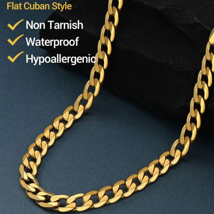 4/6/9/13mm Bold Cuban Link Chain for Men Women