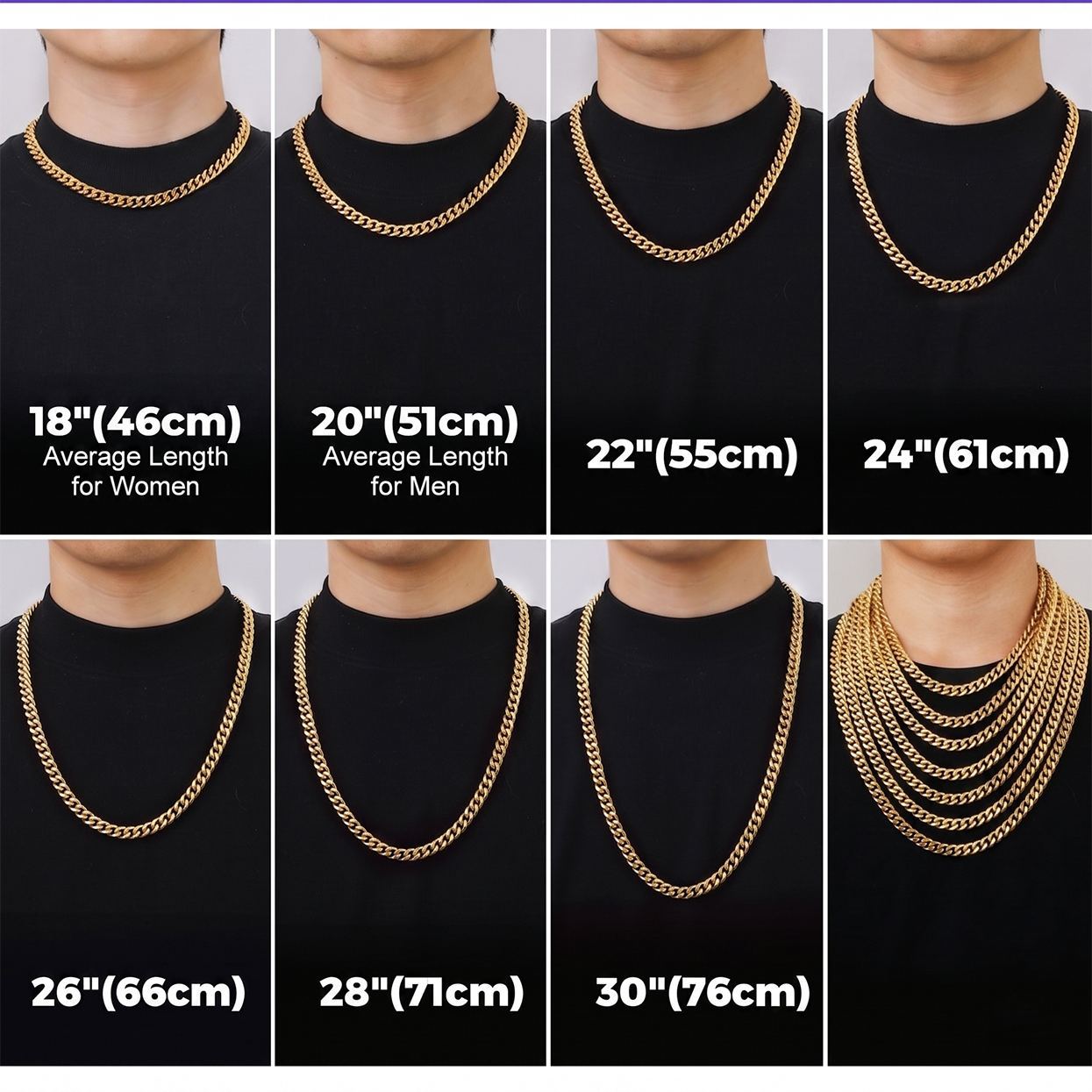 Miami Cuban Link Chain Stainless Steel Necklace for Men 5/7/9/12/14mm