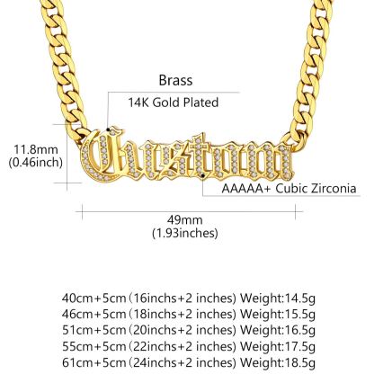 Custom Name Zircon Necklace For Her