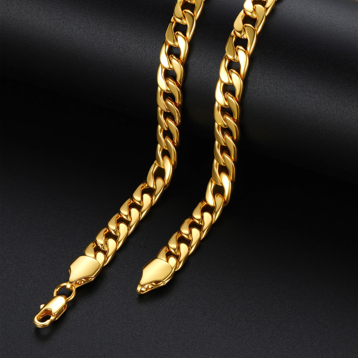 7mm Curb Cuban Link Chain Necklace for Men Women