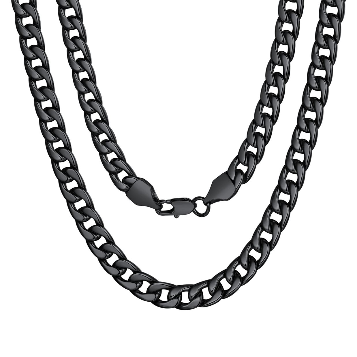 7mm Curb Cuban Link Chain Necklace for Men Women