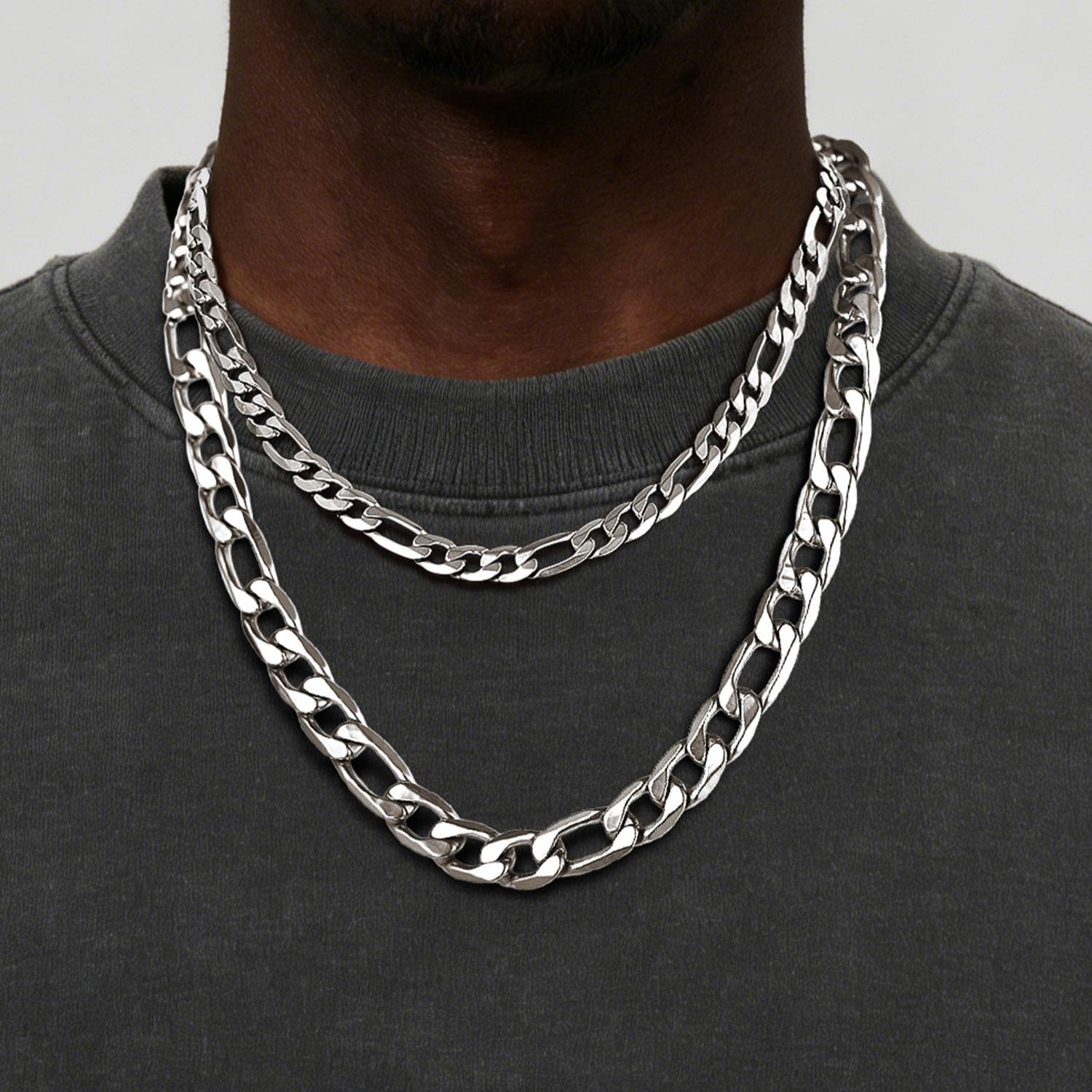 13mm Figaro Chain For Him Her