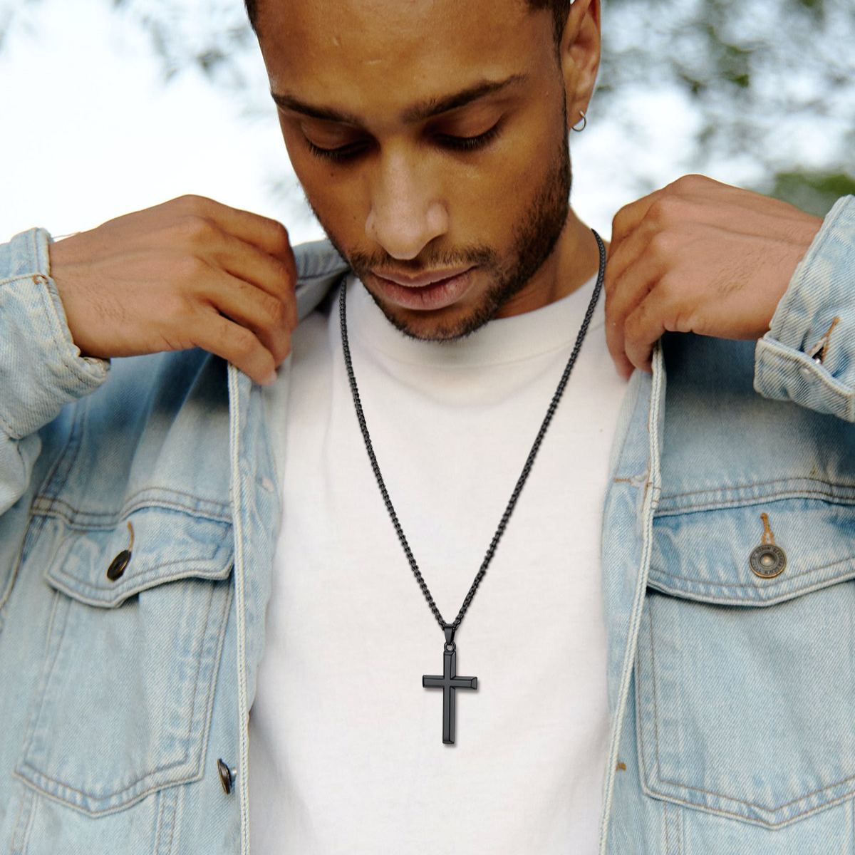 Cross Pendant Necklace for Men Women