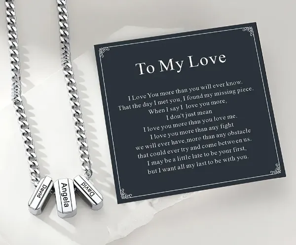 Custom Engraved Multi Name Chain Necklace
