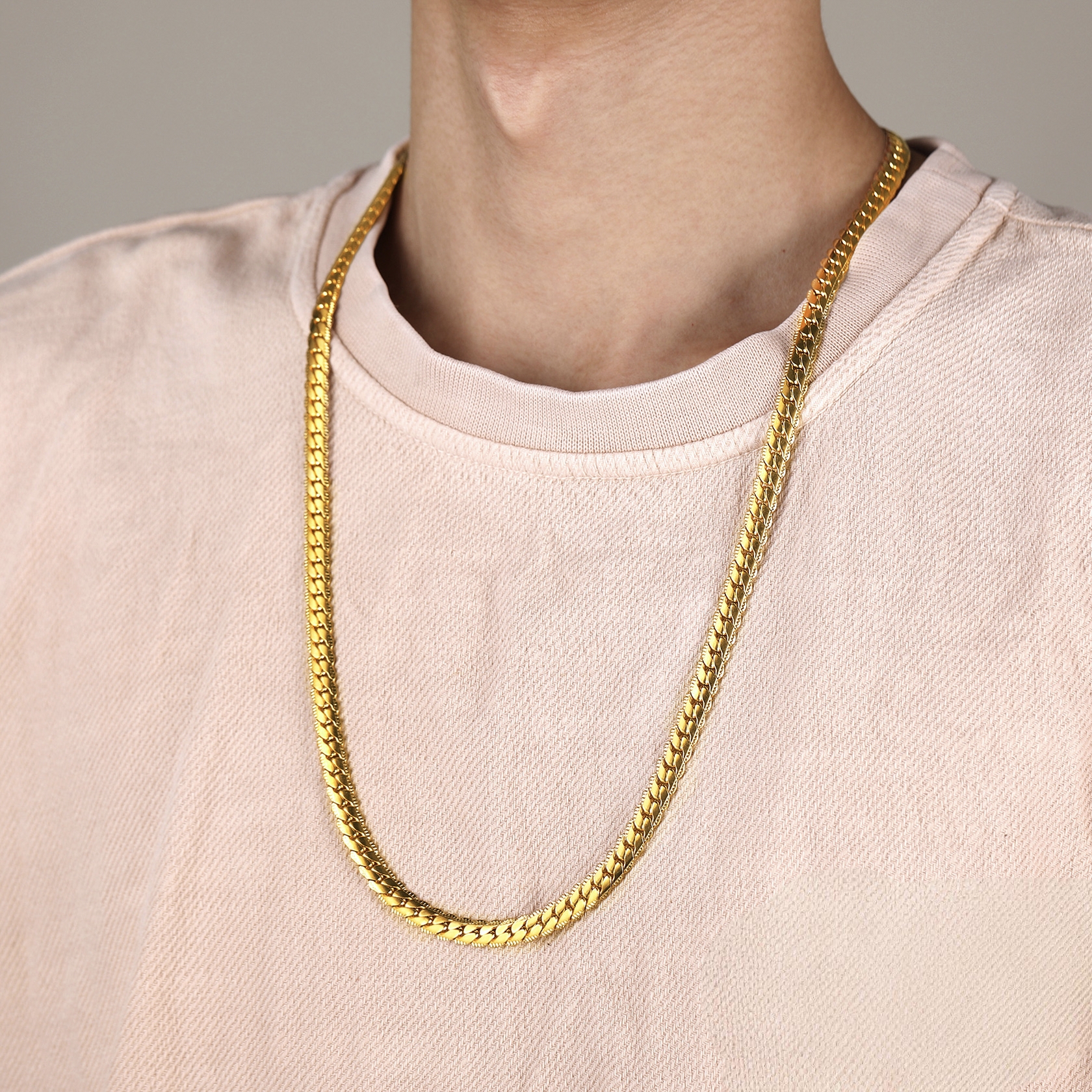 6mm Wide Stainless Steel Chain Necklace