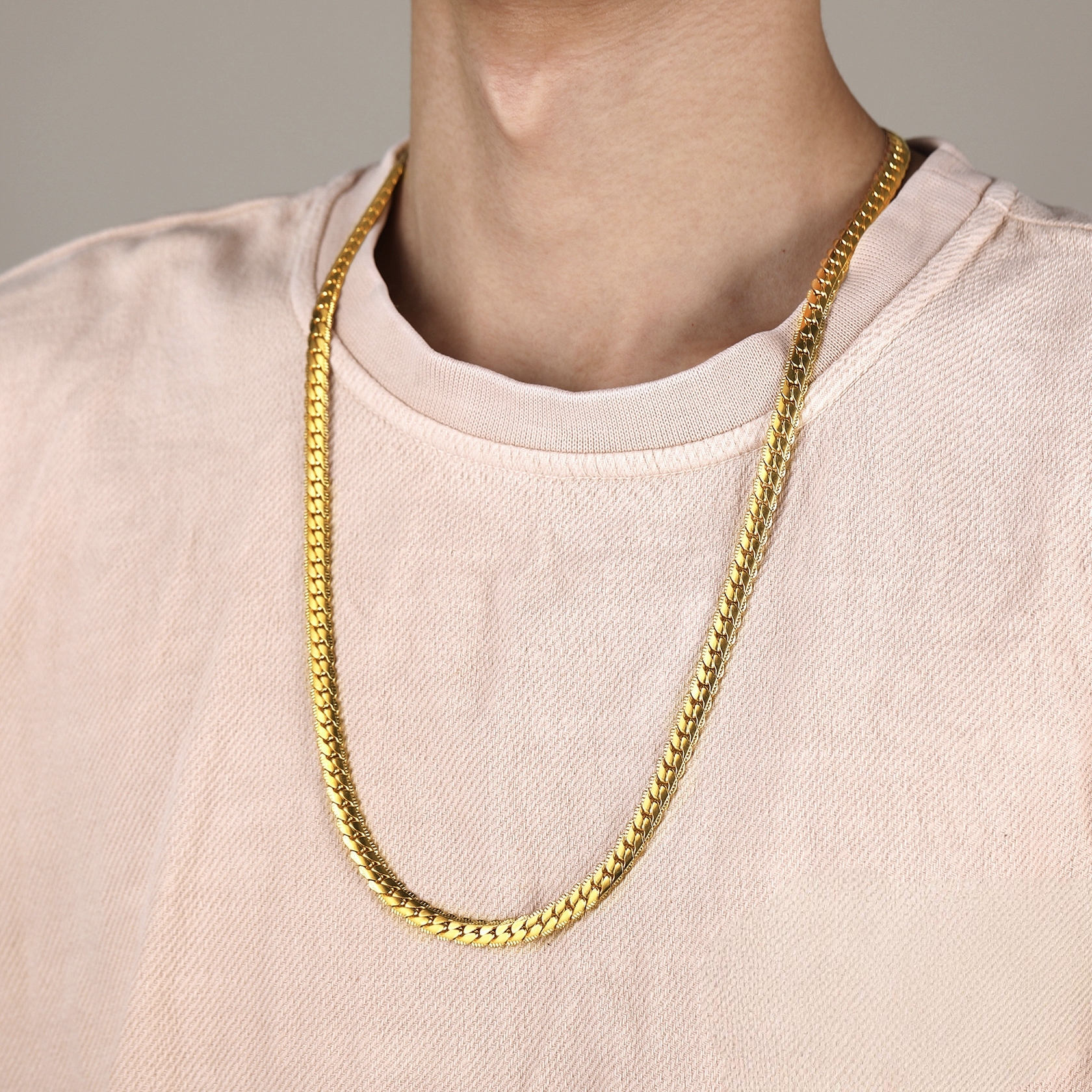 6mm Wide Stainless Steel Chain Necklace