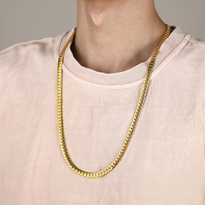 6mm Wide Stainless Steel Chain Necklace