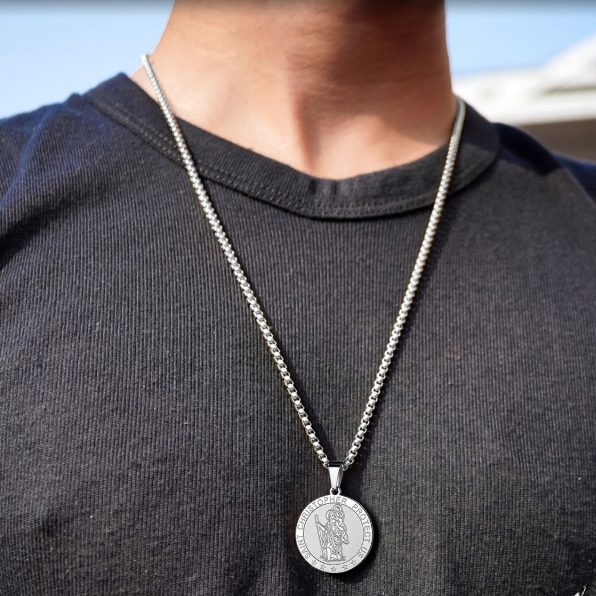 Mens St Christopher Necklace