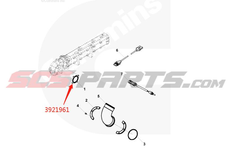 3921961 Exhaust Outlet Connection Gasket