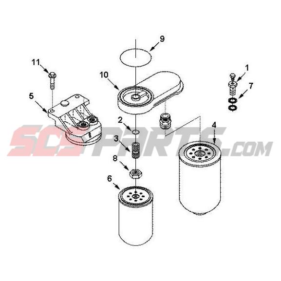 4989118 3930969 Kit de cabezal de filtro de combustible