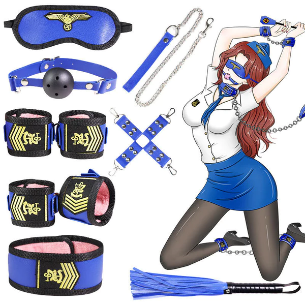 Hot Selling Erotic Policewoman Cosplay SM 8 pcs Kit💋😍CRAZY FOR LOVE