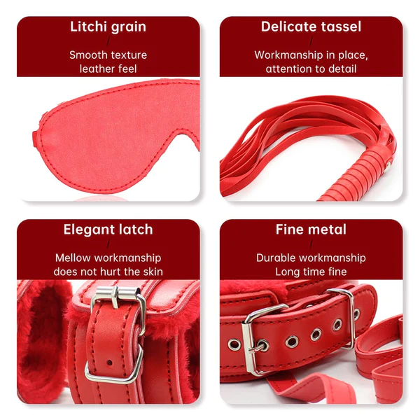 7 pcs set of Erotic Handcuffs Rope Sex Toys for Couples