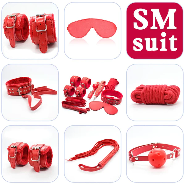 7 pcs set of Erotic Handcuffs Rope Sex Toys for Couples