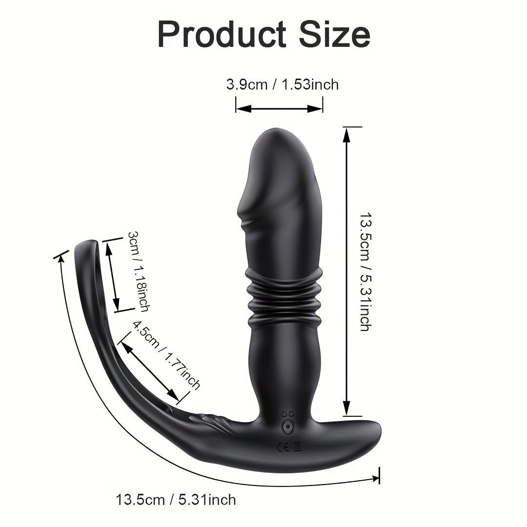 💥Double Penis Ring Massager Remote Control Anal Plug