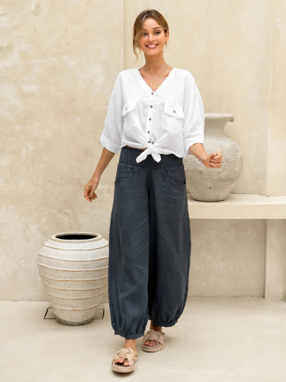 Sadhu French Linen Pants Flax