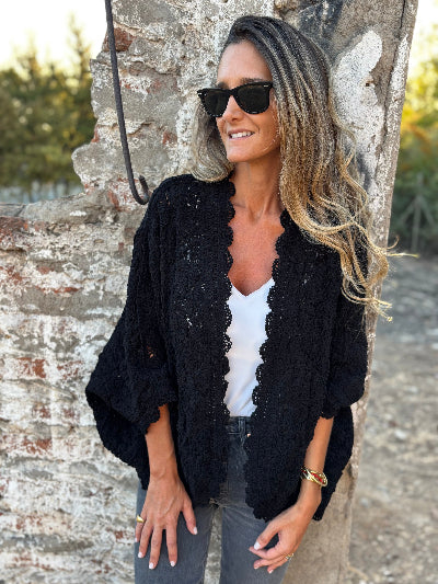 CLEARANCE SALE🔥Soft Chenille Macramé Cape