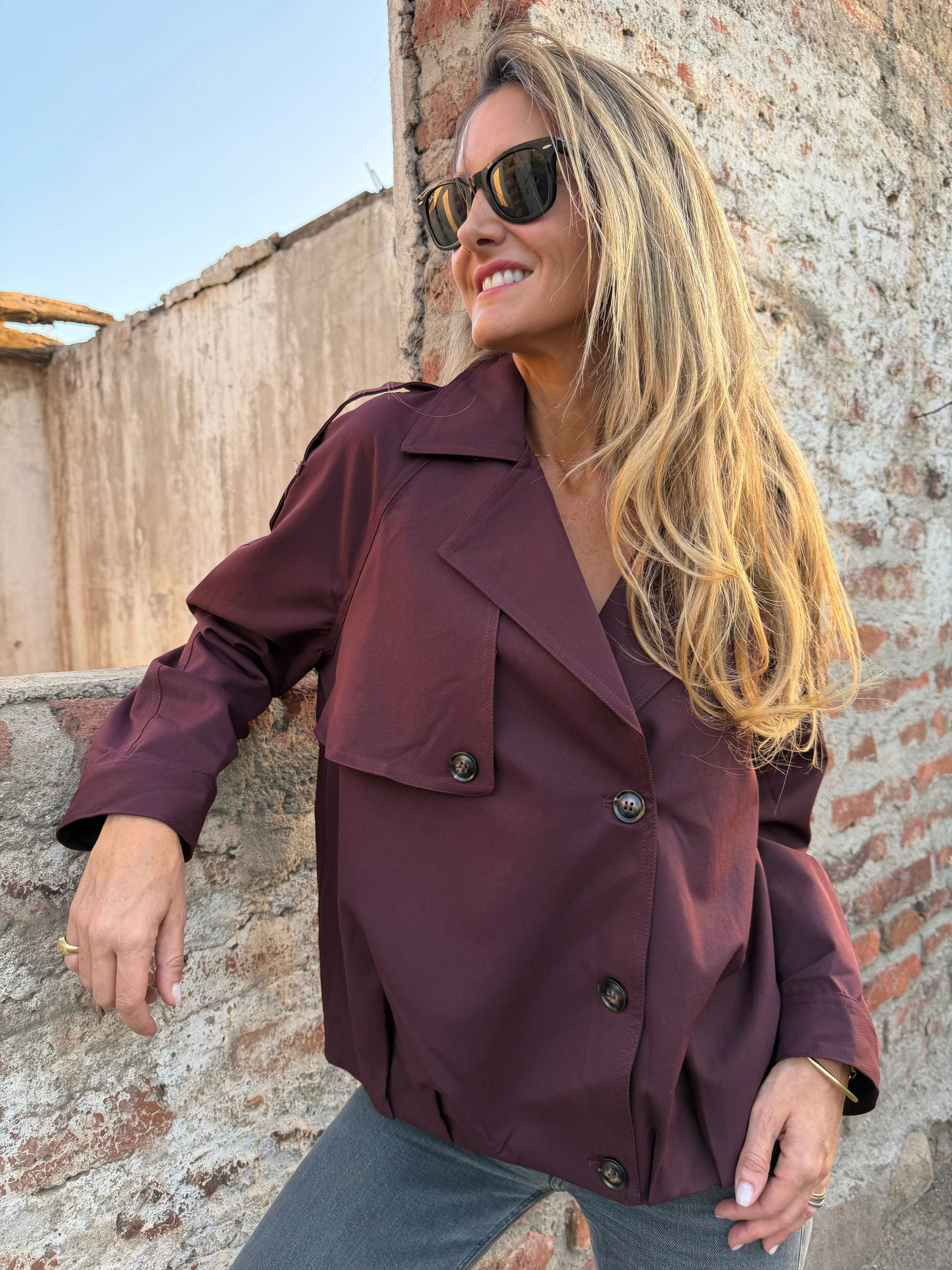 Women's Classic Short Trench Coat