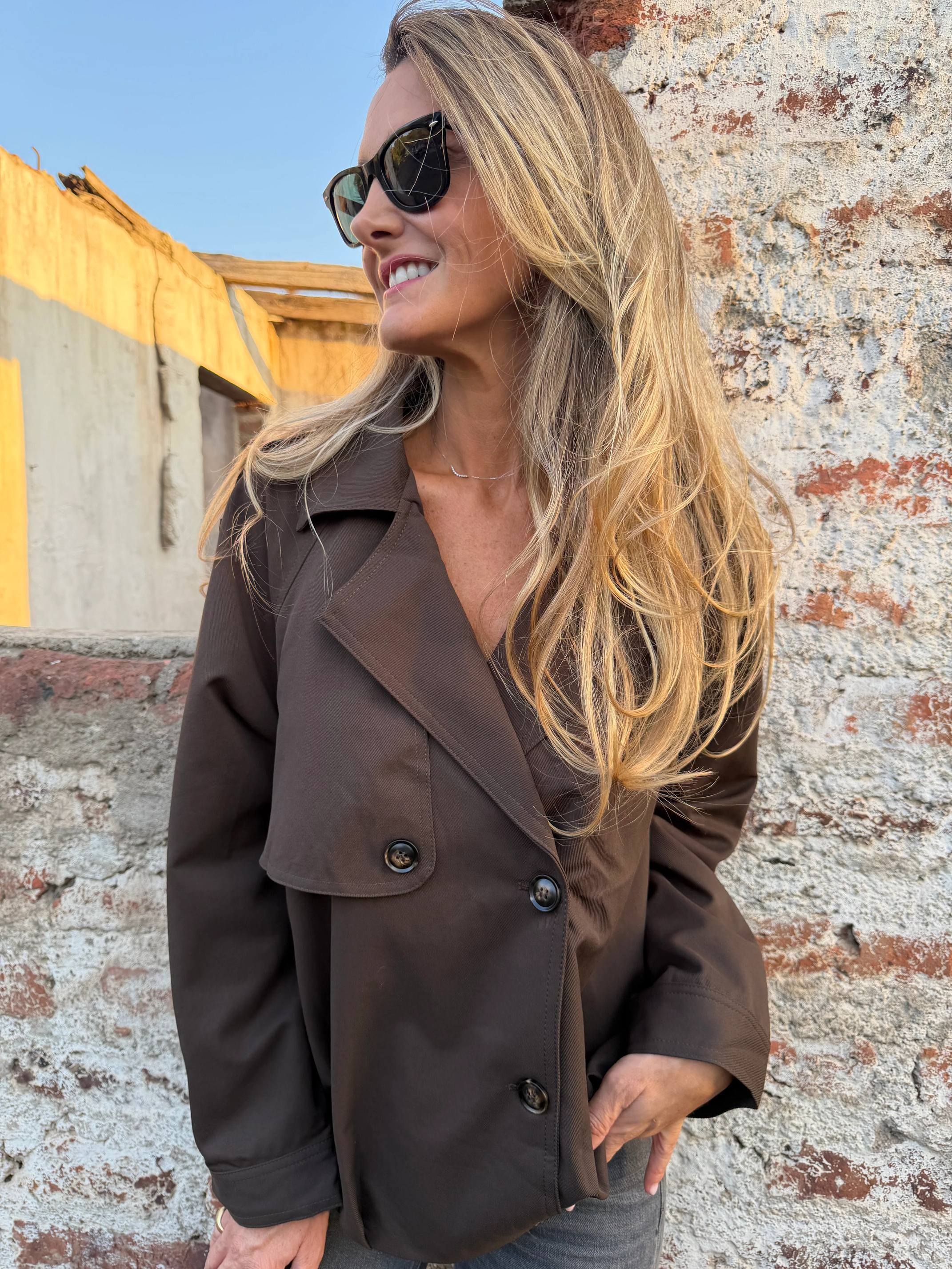 Women's Classic Short Trench Coat