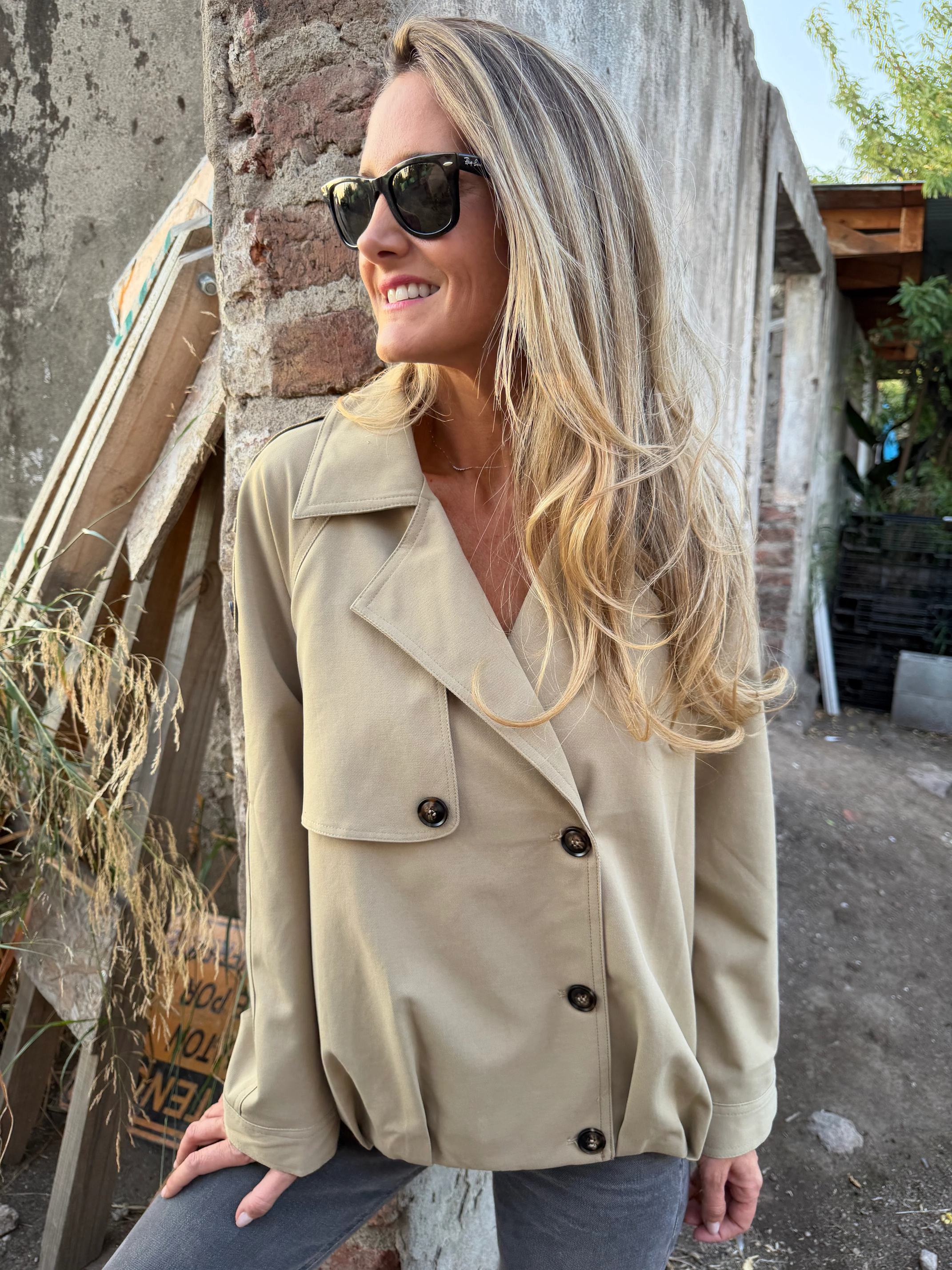 Women's Classic Short Trench Coat