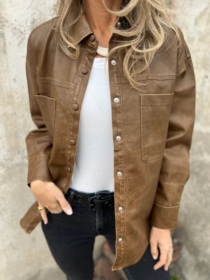 Eco-Leather Overshirt