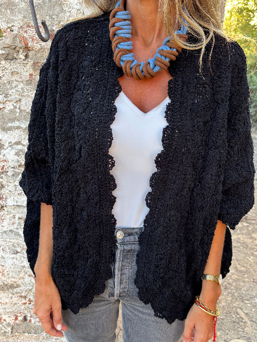 CLEARANCE SALE🔥Soft Chenille Macramé Cape