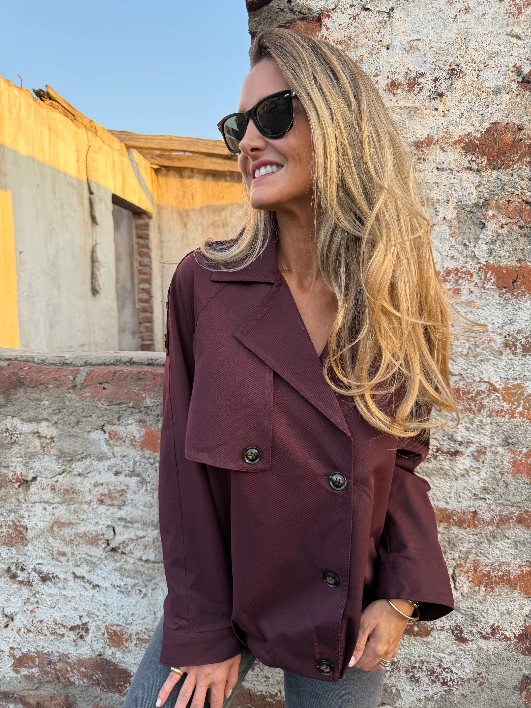 Women's Classic Short Trench Coat