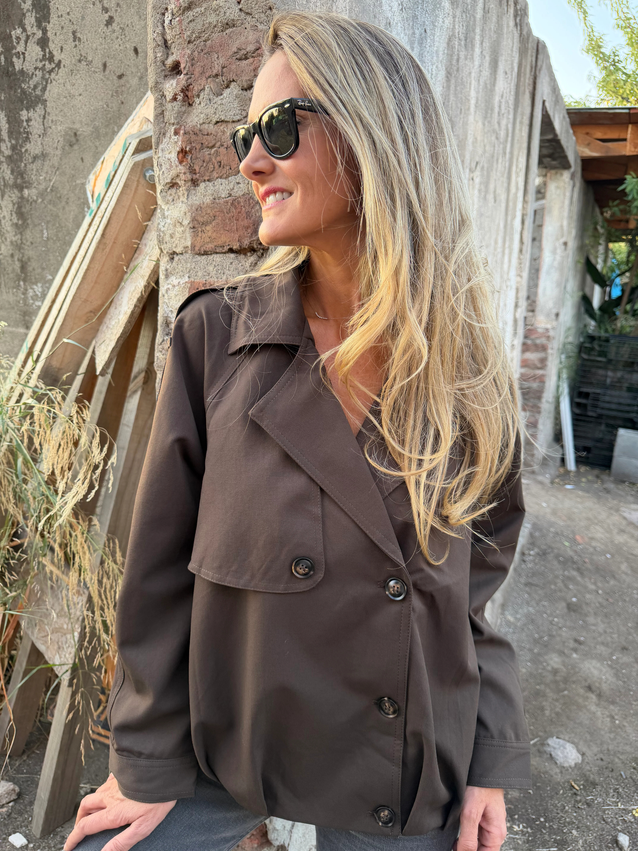 Women's Classic Short Trench Coat