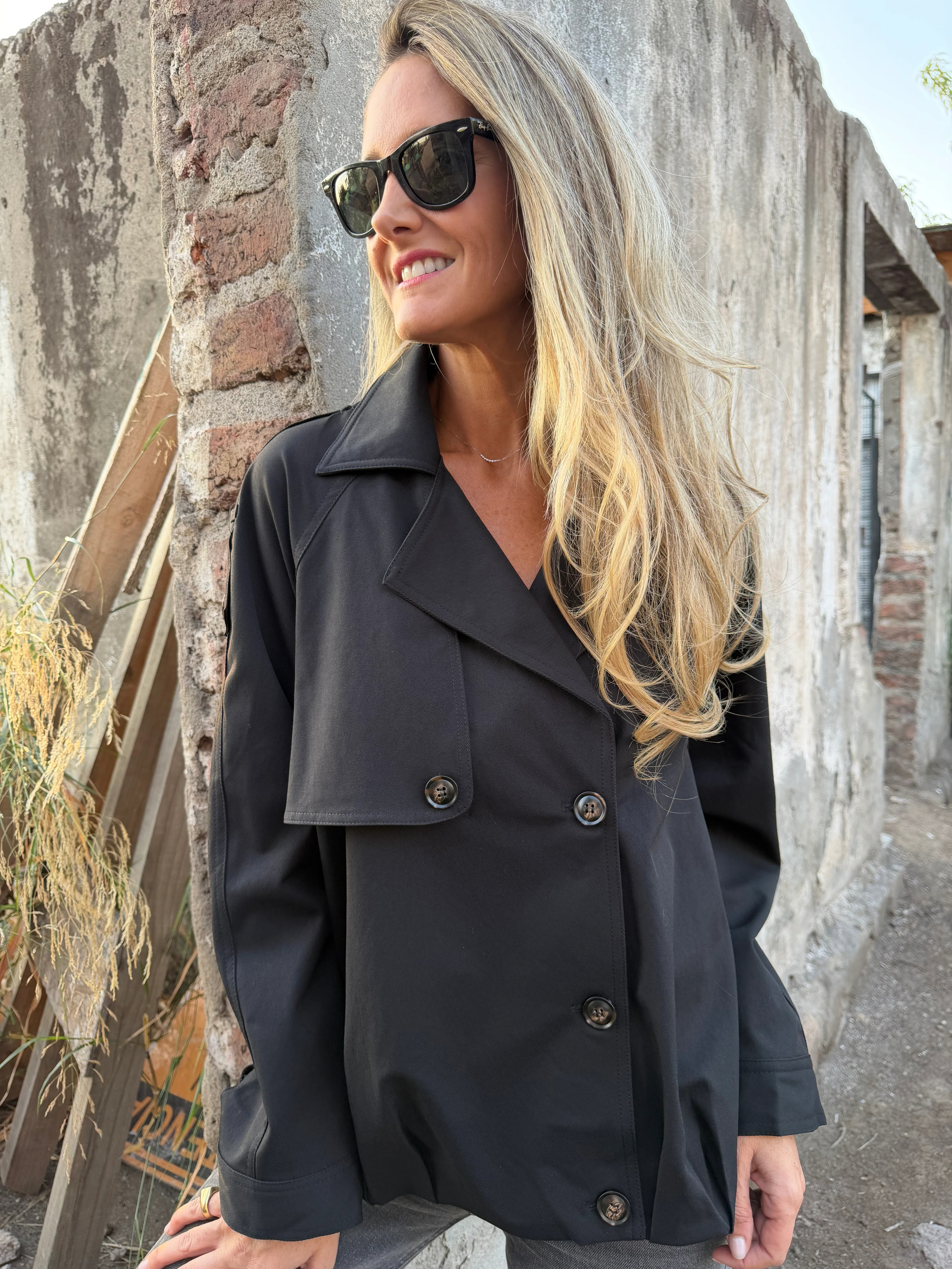 Women's Classic Short Trench Coat