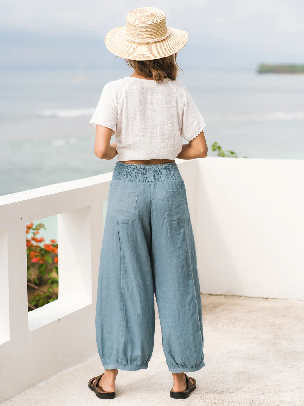 Sadhu French Linen Pants Flax