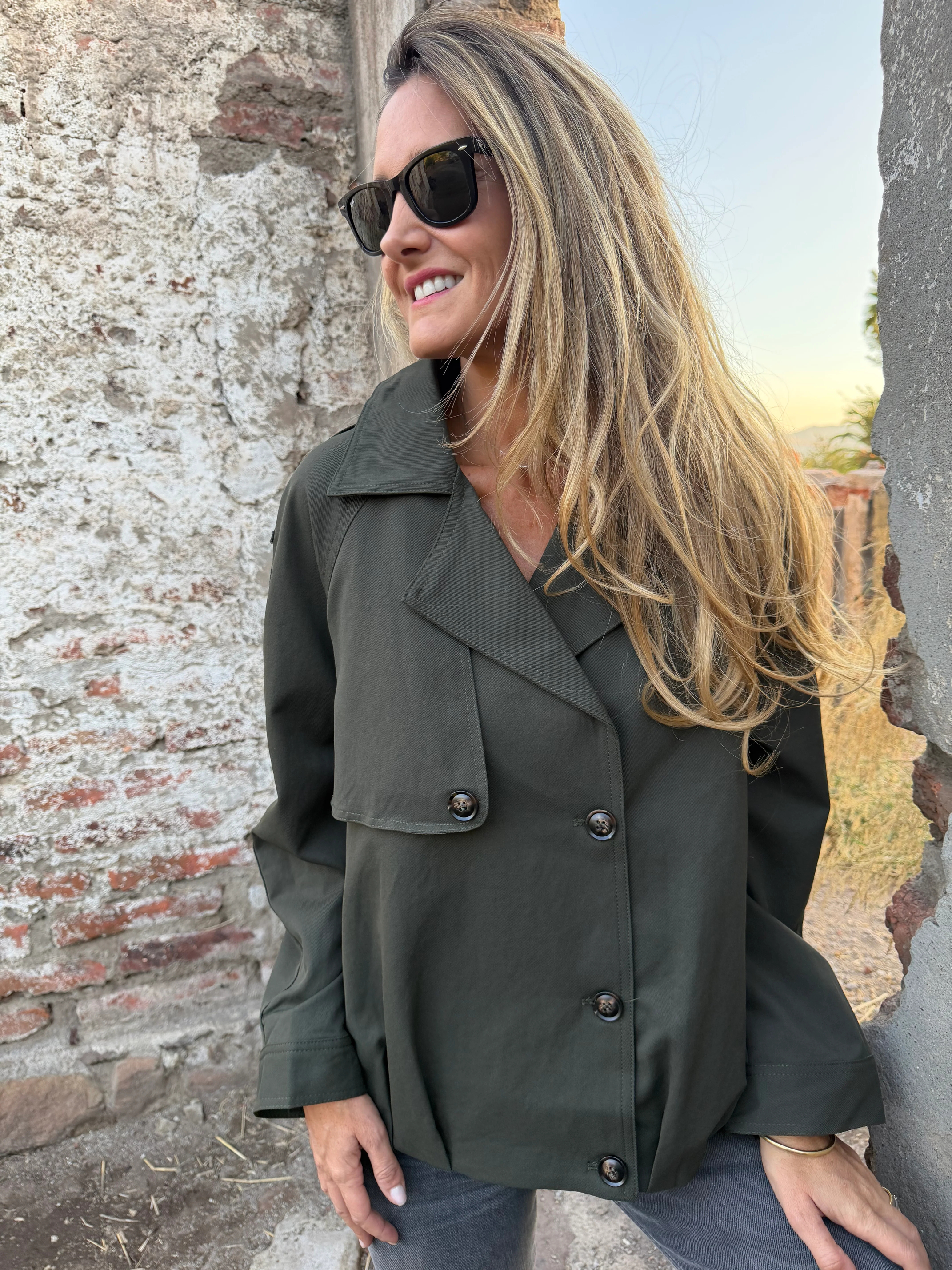 Women's Classic Short Trench Coat