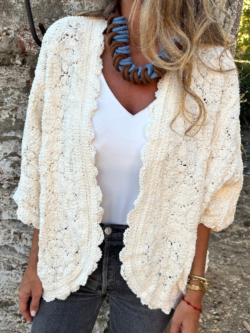 CLEARANCE SALE🔥Soft Chenille Macramé Cape