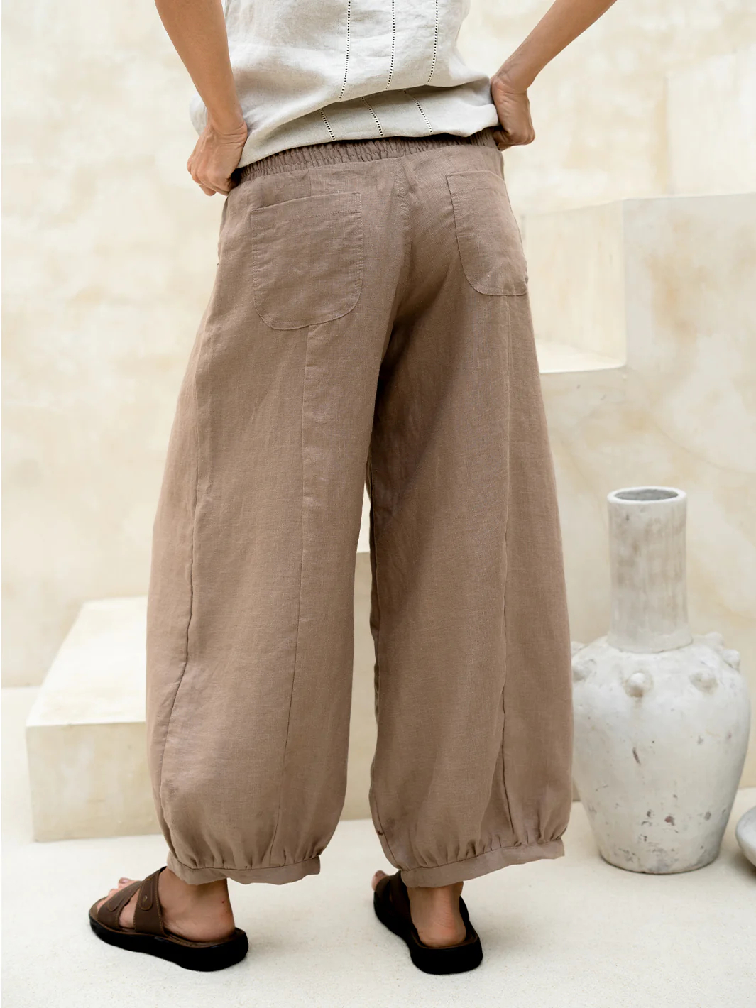 Sadhu French Linen Pants Flax