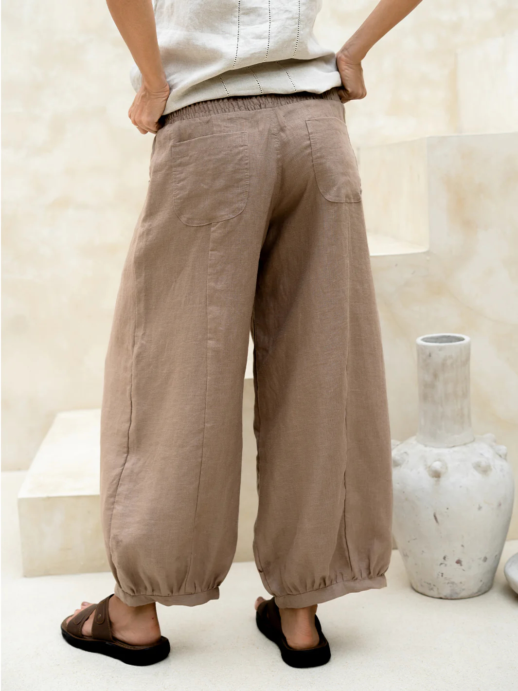 Sadhu French Linen Pants Flax