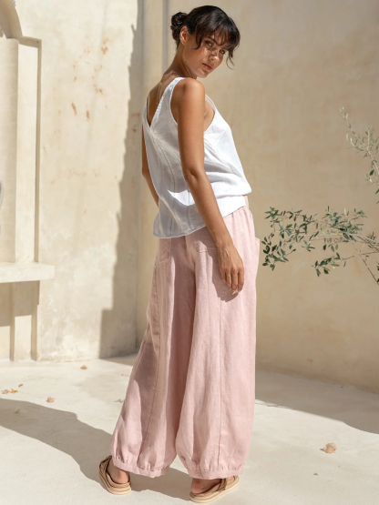 Sadhu French Linen Pants Flax