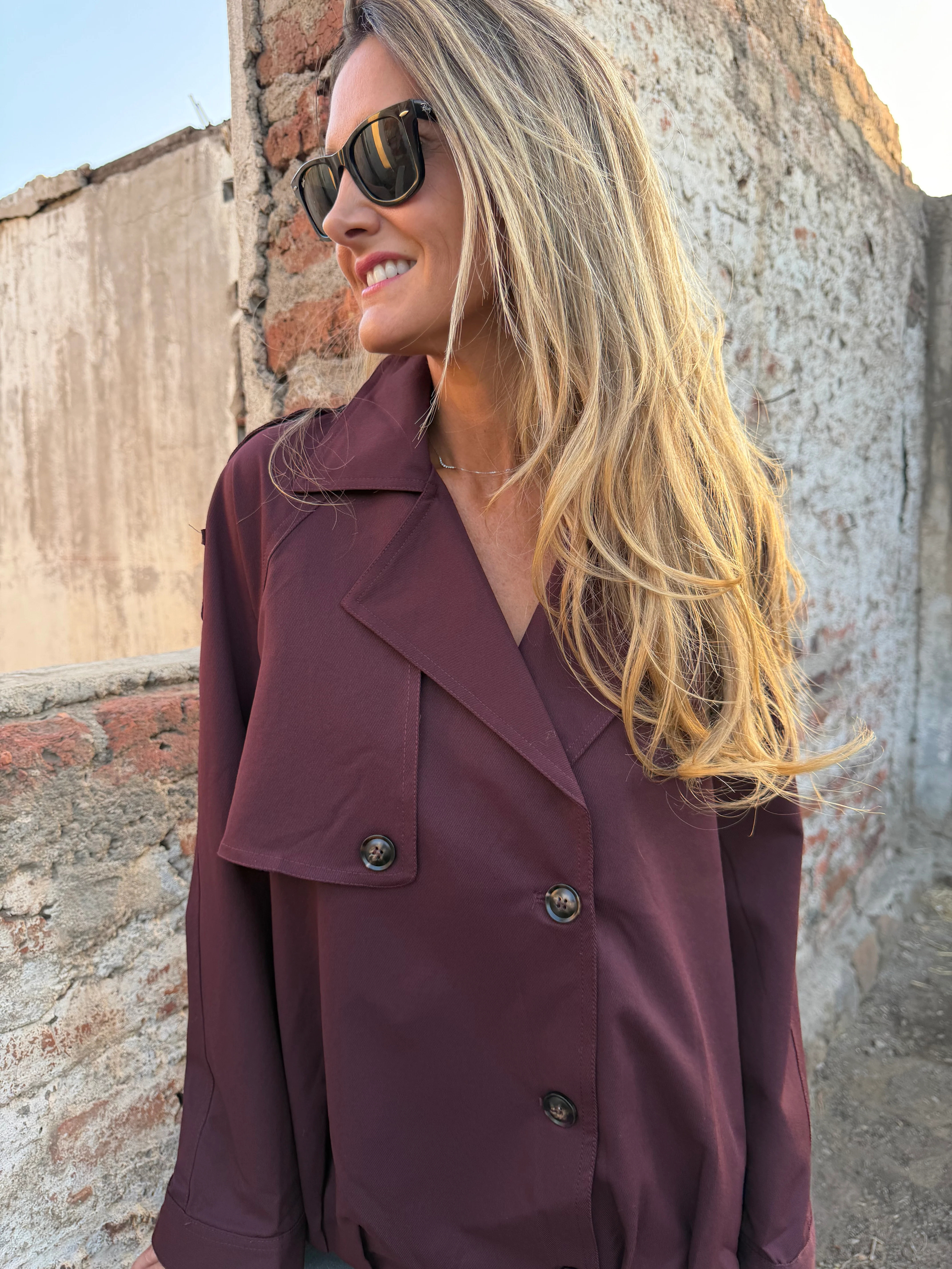 Women's Classic Short Trench Coat