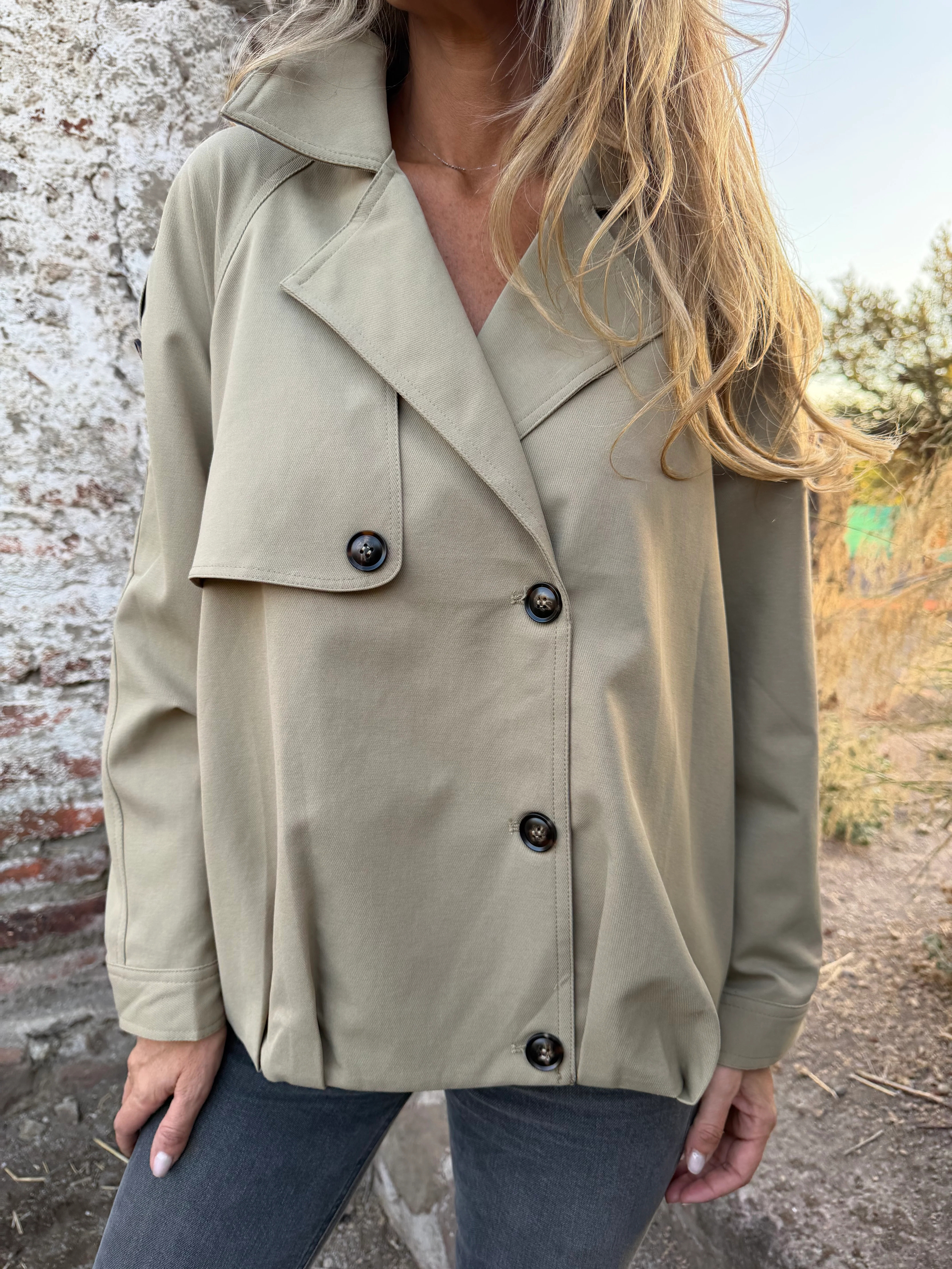 Women's Classic Short Trench Coat