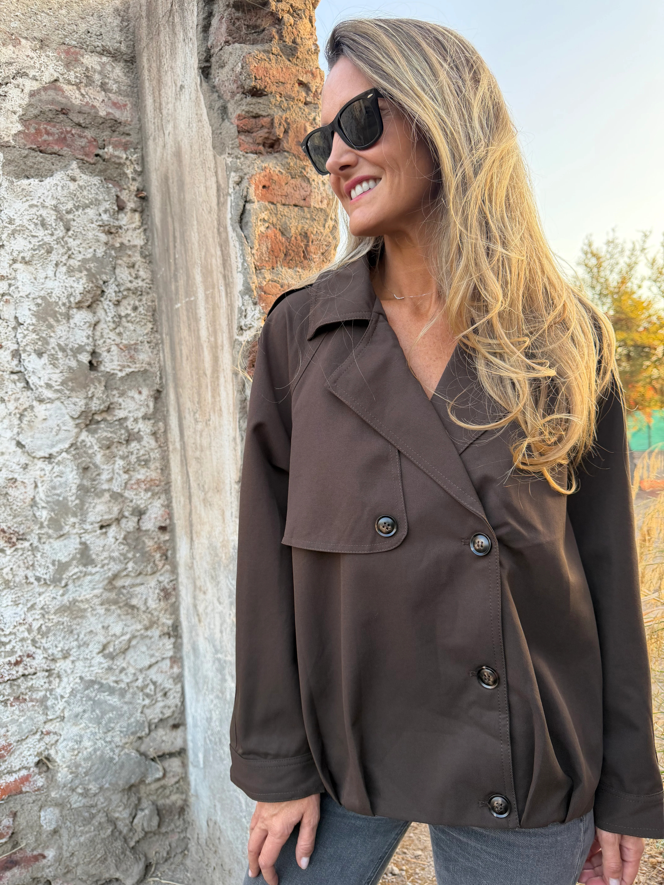 Women's Classic Short Trench Coat