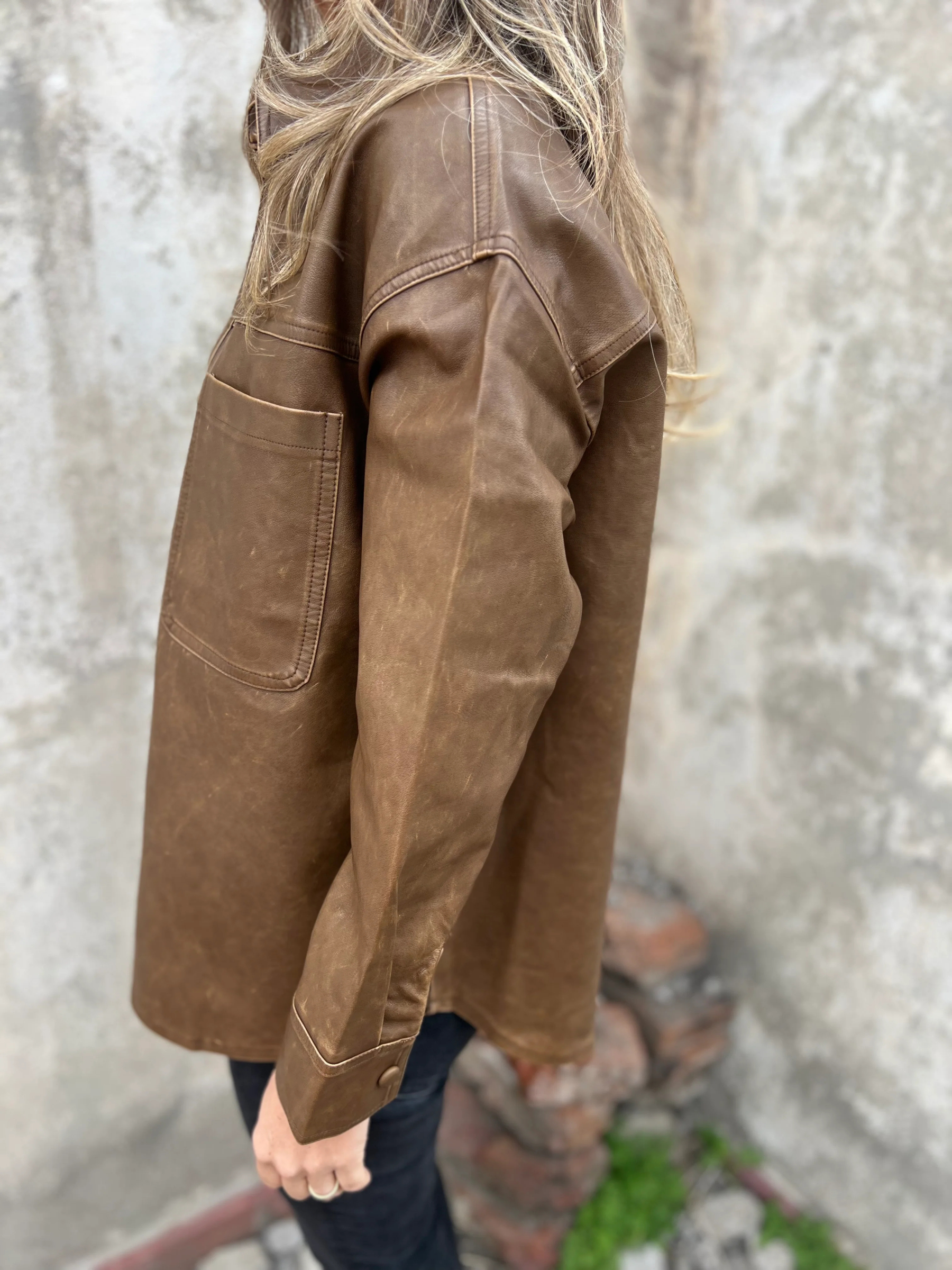 Eco-Leather Overshirt