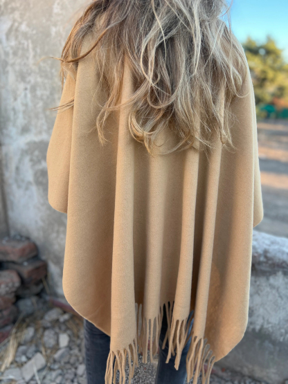 CLEARANCE SALE🔥 Soft Wool Blend Fringe Poncho