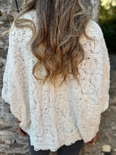 CLEARANCE SALE🔥Soft Chenille Macramé Cape