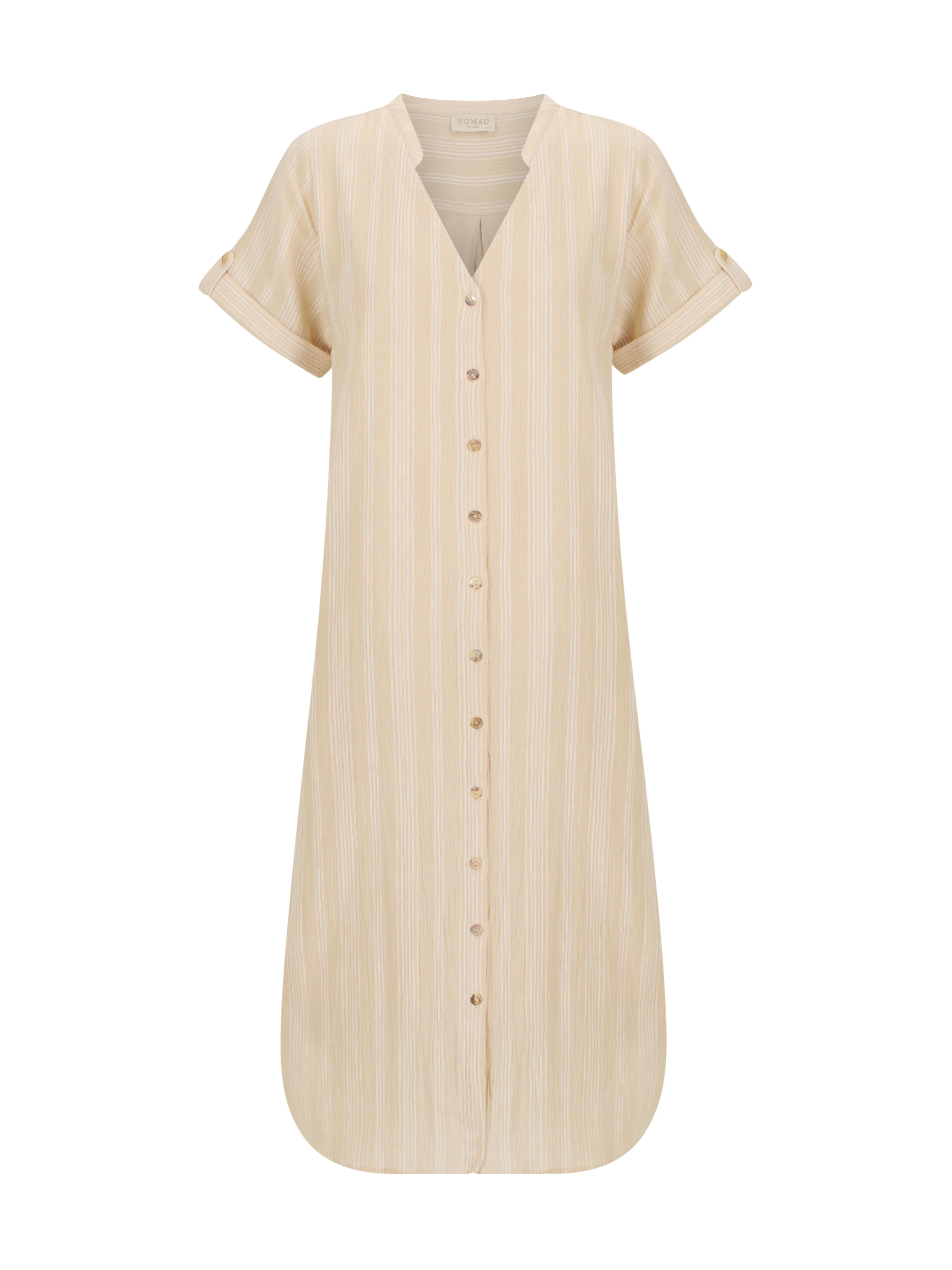 Loose Button Midi Dress