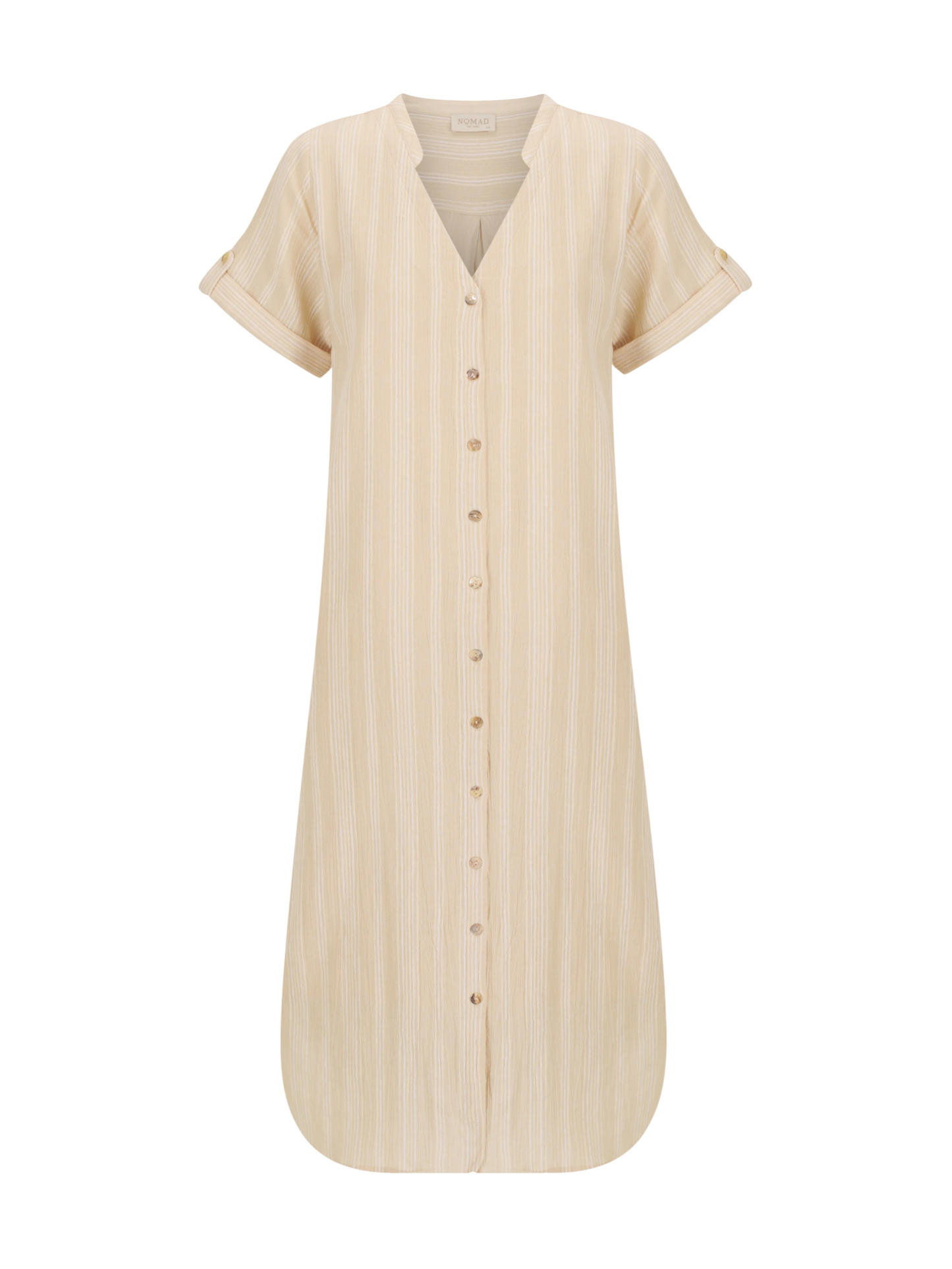 Loose Button Midi Dress