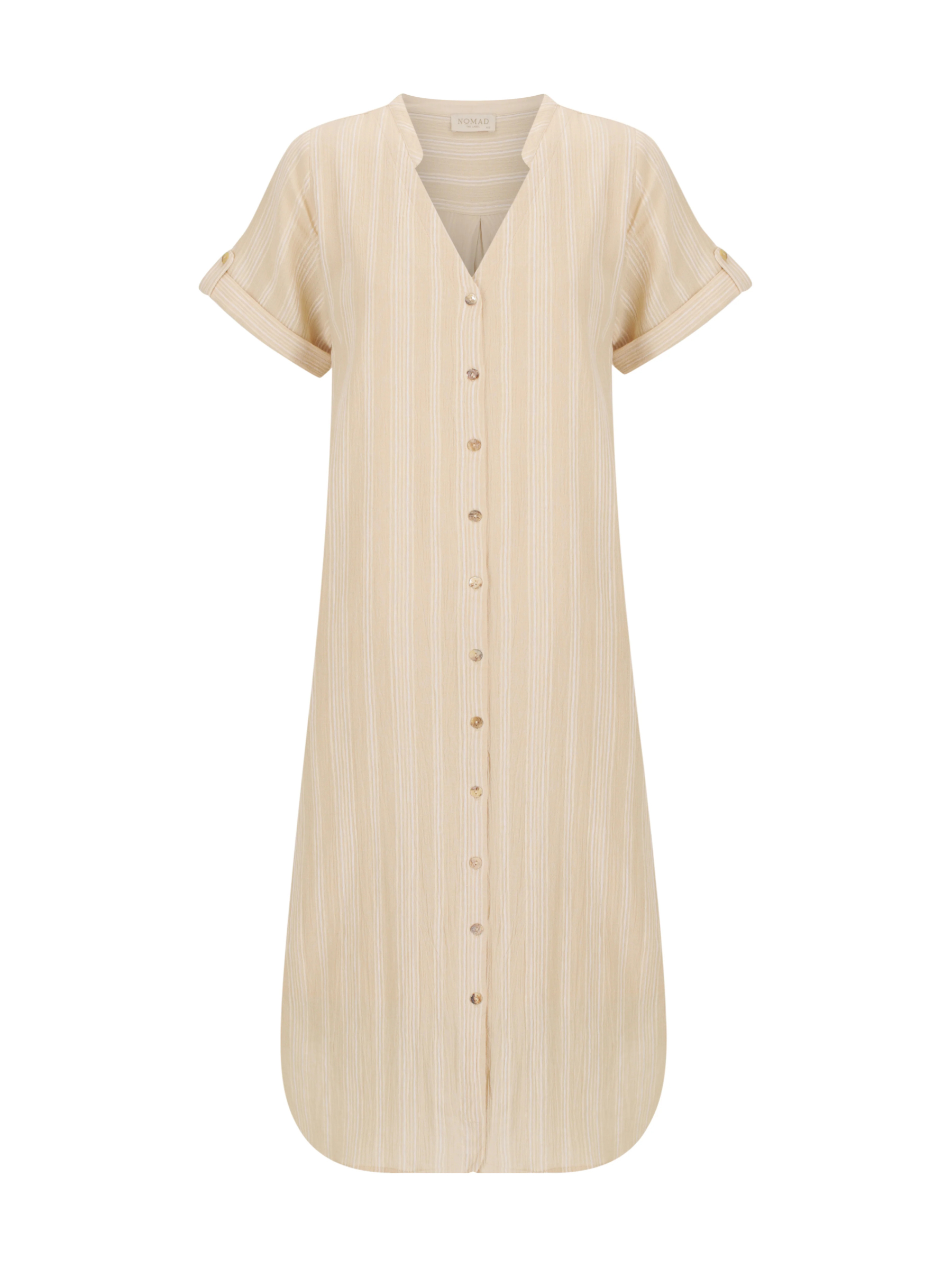 Loose Button Midi Dress