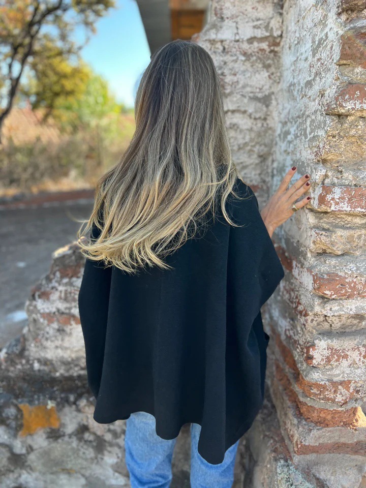 CLEARANCE SALE🔥Notch Lapel Wrap Cape Coat