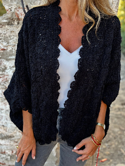 CLEARANCE SALE🔥Soft Chenille Macramé Cape