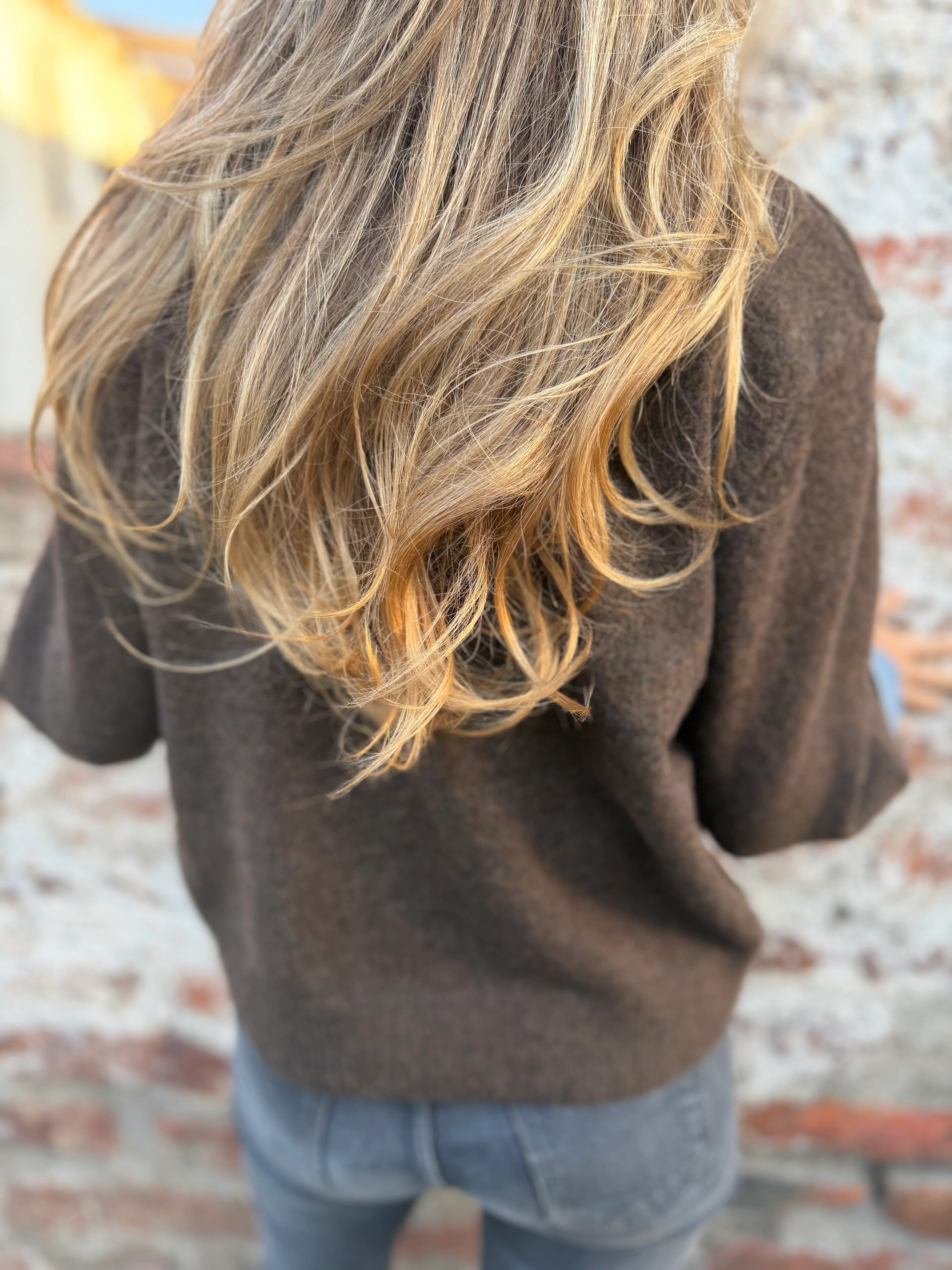 CLEARANCE SALE🔥Denim Contrast Knit Cardigan